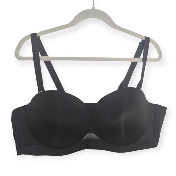 NWOT Lane Bryant Cacique 48B Comfort Bliss Multi-Way Underwire Black Bra - Picture 1 of 3